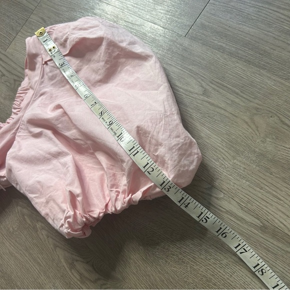 ANTHROPOLOGIE Pink Maeve Puff-Sleeve Smocked Mini Dress - Picture 9 of 17